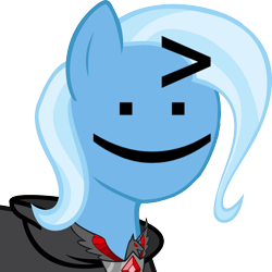 Size: 900x900 | Tagged: safe, derpibooru import, trixie, pony, unicorn, /mlp/, 4chan, ^:), emoticon, emoticon face, female, mare, meme, solo