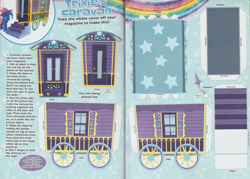 Size: 3211x2297 | Tagged: safe, derpibooru import, trixie, pony, arts and crafts, craft, magazine scan, papercraft, trixie's wagon