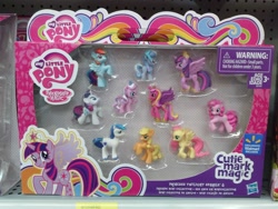 Size: 2592x1944 | Tagged: safe, photographer:drpain, applejack, diamond tiara, fluttershy, pinkie pie, princess cadance, rainbow dash, rarity, shining armor, silver spoon, twilight sparkle, twilight sparkle (alicorn), alicorn, pony, unicorn, blind bag, cutie mark magic, irl, mane six, photo, toy