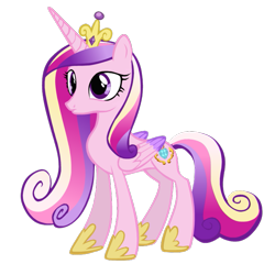 Size: 705x705 | Tagged: safe, artist:fibs, princess cadance, alicorn, pony, female, horn, solo, trace