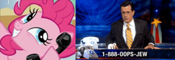 Size: 866x300 | Tagged: safe, pinkie pie, earth pony, pony, 1-888-oops-jew, atone phone, exploitable meme, meme, phone meme, stephen colbert