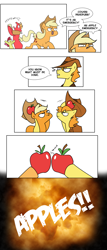 Size: 1500x3497 | Tagged: safe, artist:aruigus808, artist:egophiliac, apple bloom, applejack, big macintosh, braeburn, earth pony, pony, apple, comic, male, stallion