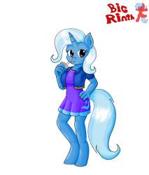 Size: 2536x2977 | Tagged: safe, artist:bigrinth, derpibooru import, trixie, anthro, unguligrade anthro, alternate design, drink, drinking, equestria girls outfit, simple background, solo, transparent background