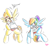 Size: 1280x1182 | Tagged: safe, artist:fatcakes, rainbow dash, spitfire, pegasus, pony, 30 minute art challenge, costume