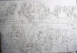 Size: 4276x2938 | Tagged: safe, artist:徐詩珮, derpibooru import, applejack, fizzlepop berrytwist, fluttershy, glitter drops, maud pie, pinkie pie, rainbow dash, rarity, spring rain, starlight glimmer, sunset shimmer, tempest shadow, trixie, twilight sparkle, twilight sparkle (alicorn), alicorn, earth pony, pegasus, pony, unicorn, series:sprglitemplight diary, series:sprglitemplight life jacket days, series:springshadowdrops diary, series:springshadowdrops life jacket days, alternate universe, broken horn, clothes, comic, counterparts, cute, dialogue, female, glitterbetes, glitterlight, glittershadow, horn, lesbian, lifejacket, mane six, mare, polyamory, rarijack, scarf, shipping, sprglitemplight, springbetes, springdrops, springlight, springshadow, springshadowdrops, tempest's counterparts, tempestbetes, tempestlight, twiabetes, twilight's counterparts