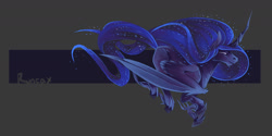 Size: 1800x900 | Tagged: safe, artist:runeaxdoodles, princess luna, alicorn, pony, curved horn, solo, unshorn fetlocks