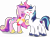 Size: 4584x3350 | Tagged: safe, artist:mit-boy, princess cadance, shining armor, alicorn, pony, unicorn, bouquet, female, flower, kiss mark, kissing, magic, male, shiningcadance, shipping, simple background, straight, transparent background, vector