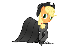 Size: 4000x3000 | Tagged: safe, artist:sintakhra, applejack, earth pony, pony, crossed hooves, crossover, darth vader, simple background, solo, star wars