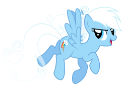 Size: 5144x3618 | Tagged: safe, artist:jennieoo, rainbow dash, pegasus, pony, absurd resolution, air elemental, alternate eye color, alternate mane, blue eyes, element of air, elemental, ethereal mane, female, mane 6 elementals, mare, simple background, solo, transparent background, transparent mane, vector