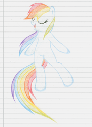 Size: 900x1245 | Tagged: safe, artist:katze2012, rainbow dash, pegasus, pony, blue mane, female, mare, multicolored mane