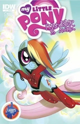 Size: 413x640 | Tagged: safe, artist:amy mebberson, idw, fluttershy, rainbow dash, pegasus, pony, atomic rainboom, comic, cover, idw advertisement, official, official comic