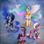 Size: 1500x1497 | Tagged: safe, artist:dutchgirl626, artist:rosieu, princess cadance, princess celestia, princess luna, twilight sparkle, twilight sparkle (alicorn), alicorn, pony, alicorn tetrarchy, alternate hairstyle, armor, female, kunasass, mare, sassdance, sasslestia, spread wings, twisass sparkle, warrior cadance, warrior celestia, warrior luna, warrior twilight sparkle