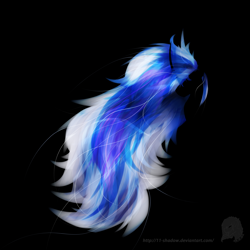 Size: 3850x3850 | Tagged: safe, artist:11-shadow, princess luna, alicorn, pony, curved horn, minimalist, solo