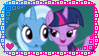 Size: 99x56 | Tagged: safe, artist:meadow-leaf, derpibooru import, trixie, twilight sparkle, pony, deviantart stamp, female, lesbian, shipping, stamp, twixie