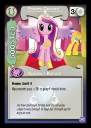 Size: 372x520 | Tagged: safe, flash sentry, princess cadance, alicorn, pony, card, ccg, crystal games, enterplay, mlp trading card game