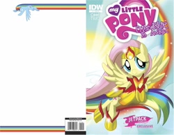 Size: 1000x780 | Tagged: safe, artist:amy mebberson, idw, fluttershy, rainbow dash, pegasus, pony, barcode, comic, cover, idw advertisement, official, official comic