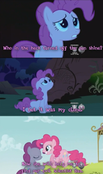 Size: 785x1330 | Tagged: safe, edit, edited screencap, screencap, pinkie pie, earth pony, pony, a friend in deed, literal, literal music video, smile song, youtube link