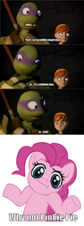 Size: 496x1324 | Tagged: safe, pinkie pie, earth pony, pony, april o'neil, donatello, teenage mutant ninja turtles, tmnt 2012