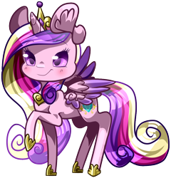 Size: 920x958 | Tagged: safe, artist:tidalwav-3, princess cadance, alicorn, pony, chibi, female, horn, solo