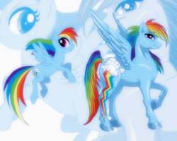 Size: 1024x819 | Tagged: safe, artist:ryo-utagawa, rainbow dash, pegasus, pony, blue coat, female, mare, multicolored mane