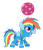 Size: 1224x1440 | Tagged: safe, artist:yikomega, rainbow dash, pegasus, pony, ball, female, filly, filly rainbow dash, wonderbolts uniform, younger