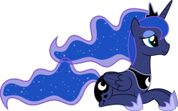 Size: 10216x6400 | Tagged: safe, artist:parclytaxel, princess luna, alicorn, pony, .svg available, absurd resolution, parcly in south korea, simple background, sitting, smiling, solo, transparent background, vector