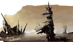 Size: 507x289 | Tagged: safe, artist:someschmoe, queen chrysalis, changeling, changeling queen, desert, flockmod, solo