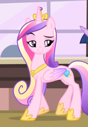 Size: 497x713 | Tagged: safe, screencap, princess cadance, alicorn, pony, three's a crowd, female, horn, solo