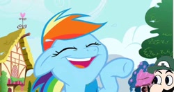 Size: 540x287 | Tagged: safe, artist:chappy-rukia, edit, edited screencap, screencap, rainbow dash, pegasus, pony, friendship is magic, weegee