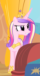 Size: 457x857 | Tagged: safe, screencap, princess cadance, alicorn, pony, three's a crowd, reaction image, solo