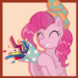 Size: 1000x1000 | Tagged: safe, artist:h2656256, pinkie pie, earth pony, pony, solo