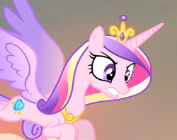 Size: 1362x1080 | Tagged: safe, screencap, princess cadance, alicorn, pony, three's a crowd, reaction image, solo