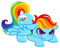 Size: 450x362 | Tagged: safe, artist:sprits, rainbow dash, pegasus, pony, female, floppy ears, hooves, lineless, mare, simple background, smiling, solo, transparent background, wings