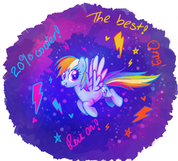 Size: 1507x1369 | Tagged: safe, artist:yukihyo, rainbow dash, pegasus, pony, blue coat, female, mare, multicolored mane