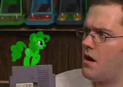 Size: 888x624 | Tagged: safe, pinkie pie, human, angry video game nerd, glitch gremlin, irl, photo