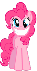 Size: 900x1729 | Tagged: safe, artist:kuren247, pinkie pie, earth pony, pony, derp, simple background, smiling, transparent background, vector