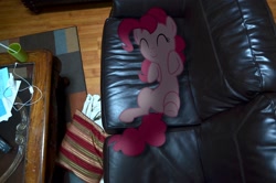 Size: 2464x1632 | Tagged: safe, pinkie pie, pony, irl, photo, ponies in real life, sofa, vector