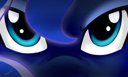 Size: 1000x600 | Tagged: safe, artist:talim_stuff, princess luna, alicorn, pony, close-up, eye, eyes, solo