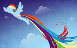 Size: 1920x1200 | Tagged: safe, artist:bigponymac, rainbow dash, pegasus, pony, cloud, female, mare, solo, wallpaper