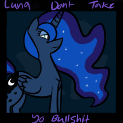 Size: 720x720 | Tagged: safe, artist:goldenled, princess luna, alicorn, pony, female, horn, mare, solo, vulgar