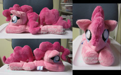 Size: 900x558 | Tagged: safe, artist:catnapcaps, pinkie pie, beanie (plushie), irl, photo, plushie, solo