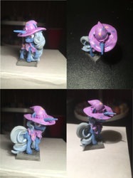 Size: 1280x1707 | Tagged: safe, artist:npctendo, derpibooru import, trixie, pony, unicorn, cape, clothes, custom, dungeons and dragons, female, figurine, gaming miniature, hat, irl, mare, miniature, pen and paper rpg, photo, ponyfinder, rpg, toy, traditional art, trixie's cape, trixie's hat