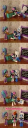 Size: 916x4094 | Tagged: safe, artist:whatthehell!?, derpibooru import, bon bon, princess celestia, principal celestia, sweetie drops, trixie, equestria girls, board, classroom, clothes, cup, desk, doll, equestria girls minis, eqventures of the minis, fight, merry christmas, photo, toy