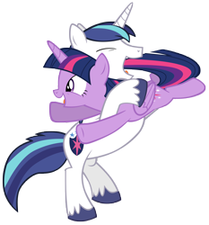 Size: 7000x7500 | Tagged: safe, artist:tardifice, shining armor, twilight sparkle, twilight sparkle (alicorn), alicorn, pony, unicorn, the one where pinkie pie knows, absurd resolution, bipedal, brother and sister, cute, female, male, mare, shining adorable, siblings, simple background, sister spinning, transparent background, twiabetes, vector