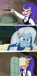 Size: 801x1624 | Tagged: safe, derpibooru import, edit, screencap, trixie, equestria girls, rainbow rocks, dc superhero girls, food, sandwich, zatanna