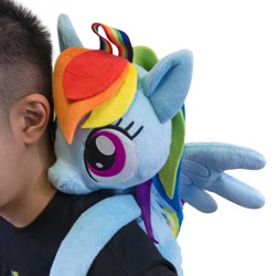 Size: 1000x1000 | Tagged: safe, rainbow dash, human, backpack, cute, irl, photo, welovefine