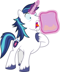 Size: 4000x4845 | Tagged: safe, artist:jeatz-axl, shining armor, pony, unicorn, the one where pinkie pie knows, .svg available, absurd resolution, ash, bag, horrified, magic, screaming, simple background, solo, telekinesis, transparent background, vector, wide eyes