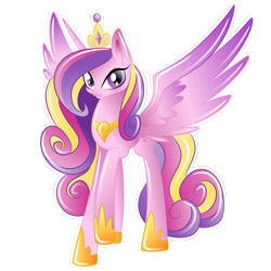 Size: 1000x1000 | Tagged: safe, artist:perfexsoniya, princess cadance, alicorn, pony, simple background, solo, transparent background