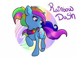 Size: 700x525 | Tagged: safe, artist:cotton, rainbow dash, rainbow dash (g3), pegasus, pony, g3, g3 to g4, generation leap