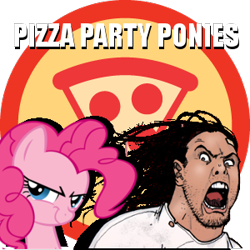 Size: 300x300 | Tagged: safe, pinkie pie, earth pony, pony, andrew w.k., food, meat, pepperoni, pepperoni pizza, pizza